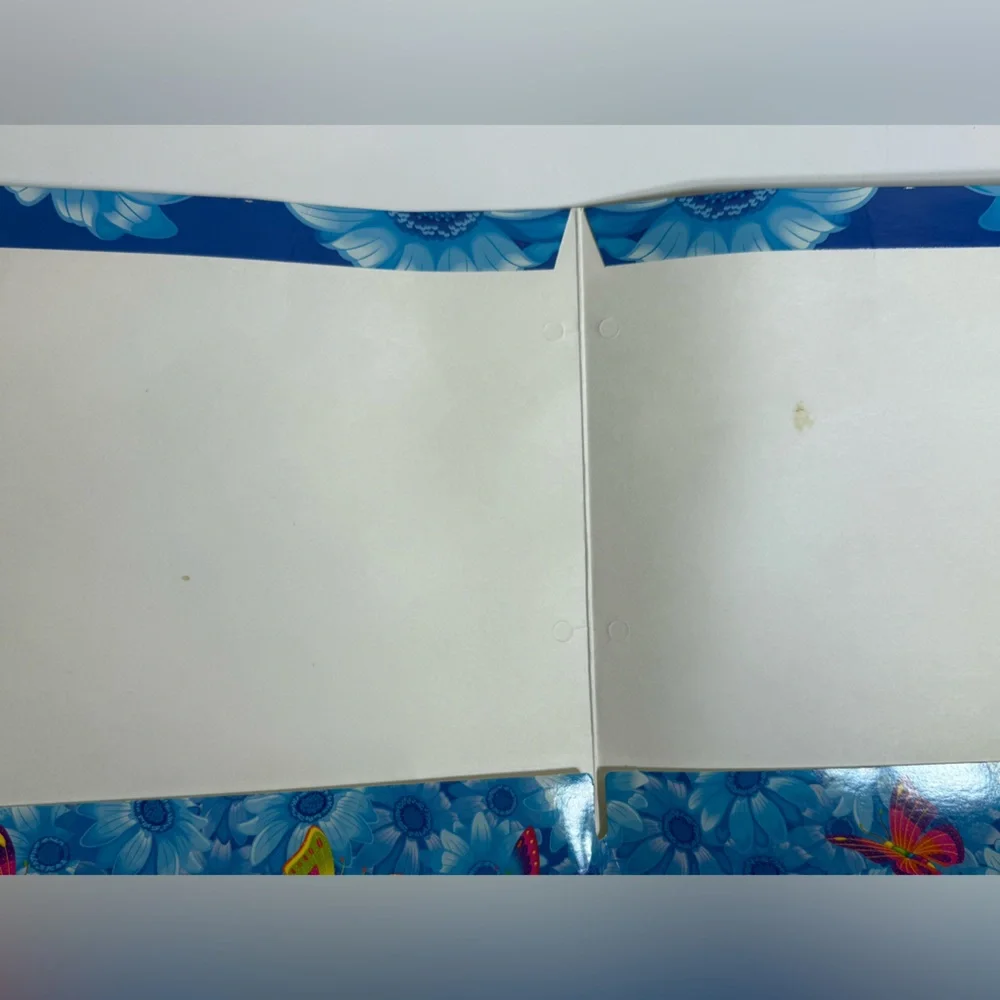 VTG Lisa Frank Butterflies Flowers Fantastic Unpunched Groovy 2-Pocket Folder